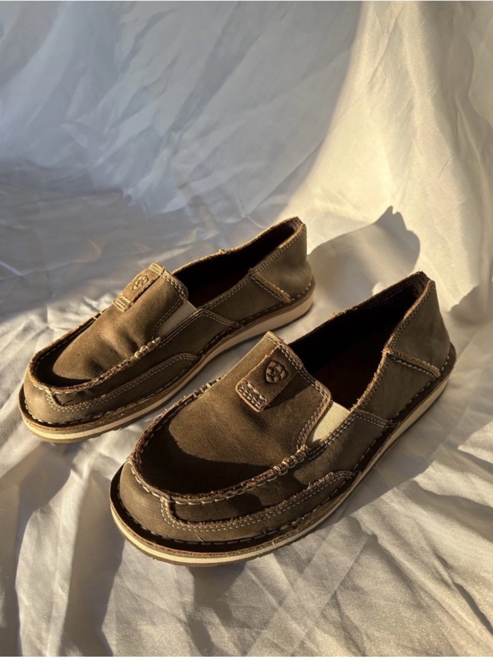 Arita Women’s Brown Bomber Cruiser Slip-On Loafers- Size 8